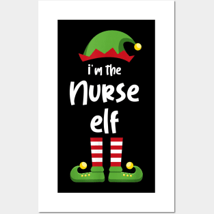 I'm The Nurse Elf Family Matching Christmas Pajama Gifts Posters and Art